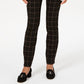 Charter Club Women's Windowpane Pants Charcoal Size 14