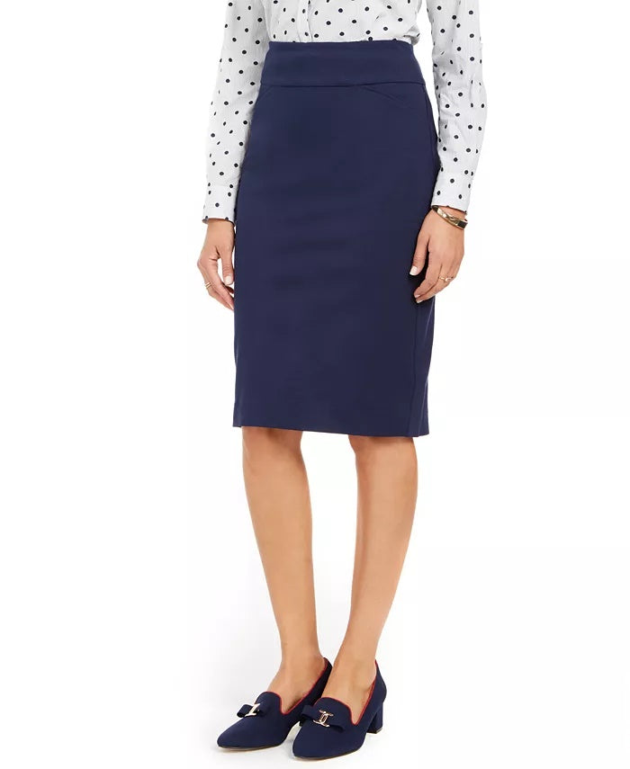 Charter Club Women's Ponte Knit Pencil Skirt Black Size 10