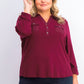 Karen Scott Women's Plus Size Cotton 3/4-Sleeve Polo Top Red Size 2X