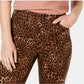 Charter Club Women's Animal Print Lexington Straight Leg Jeans Brown Size 10