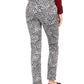 Charter Club Women's Animal-Print Lexington Straight Leg Jeans White Size 14