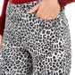Charter Club Women's Animal-Print Lexington Straight Leg Jeans White Size 14