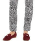 Charter Club Women's Animal-Print Lexington Straight Leg Jeans White Size 6