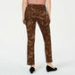 Charter Club Women's Lexington Animal Print Jeans Brown Size 28W