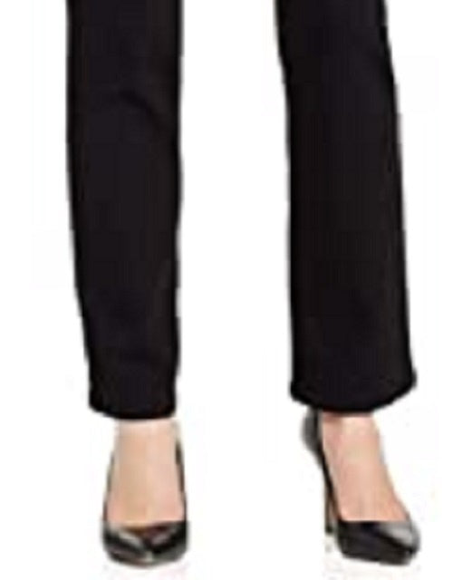 Charter Club Women's Knit Denim Straight Pull-On Leg Jeans Black Size 10