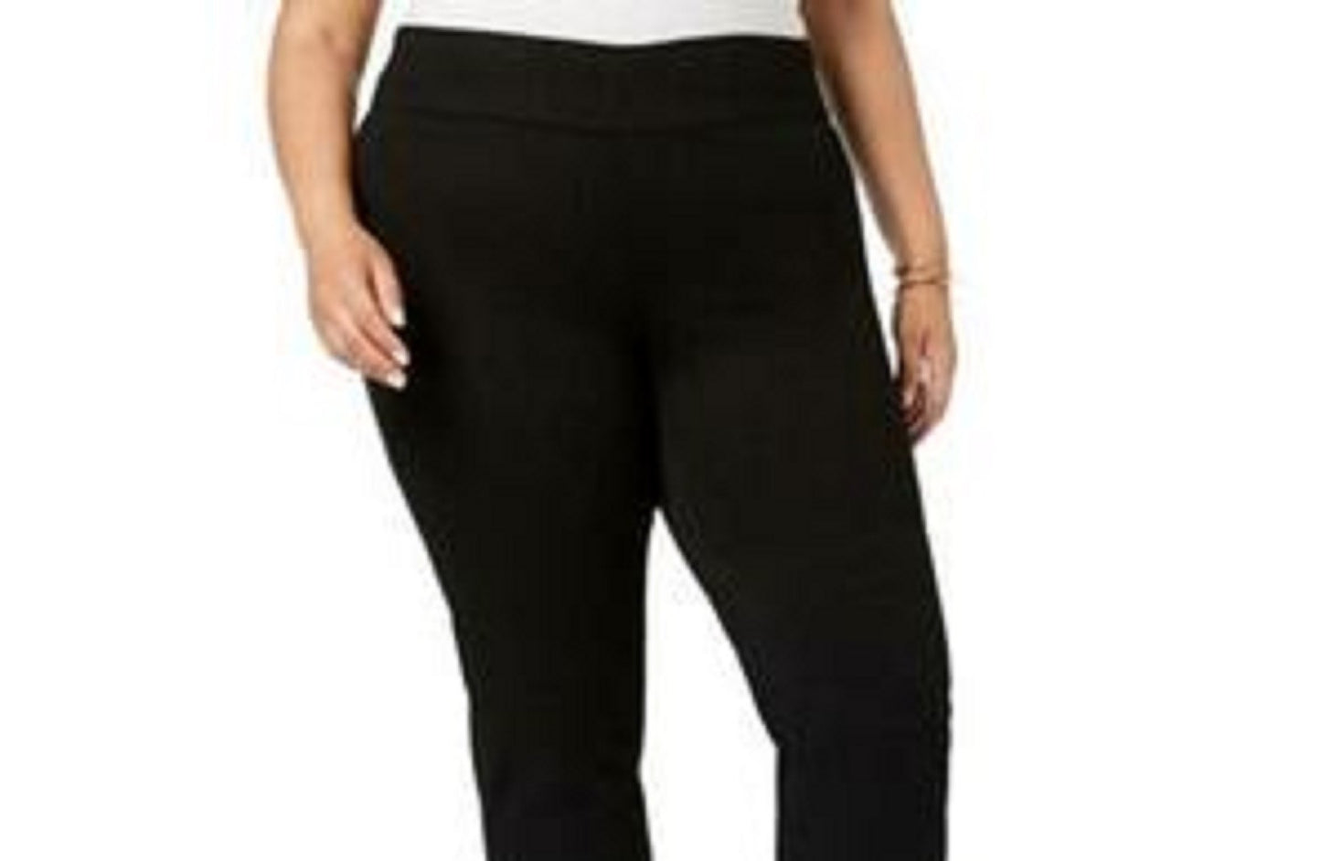 Charter Club Women's Knit Denim Straight Pull-On Leg Jeans Black Size 12