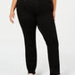 Charter Club Women's Straight Leg Pull On Jeans Black Size 26W