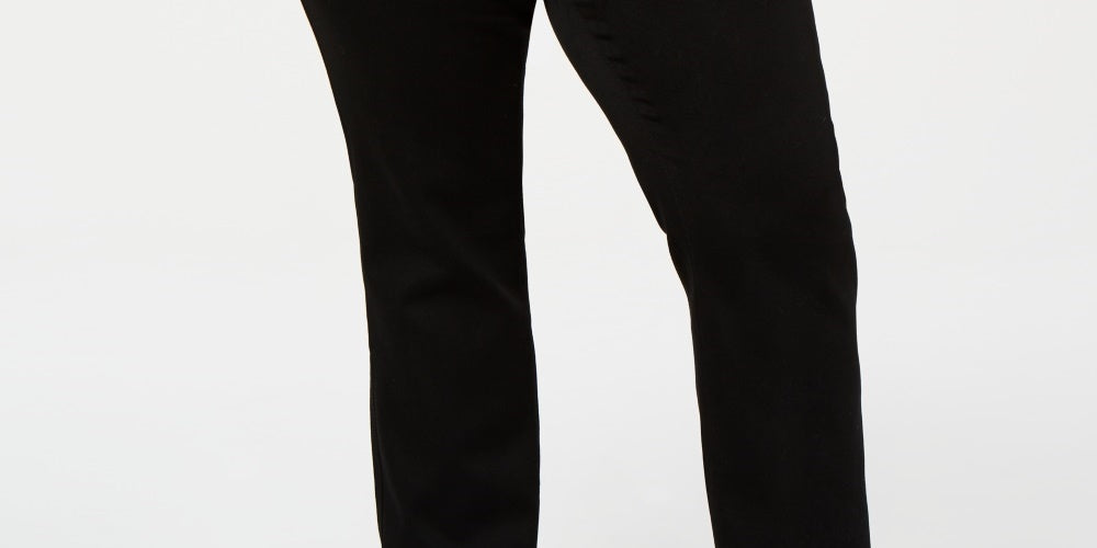 Charter Club Women's Straight Leg Pull On Jeans Black Size 26W