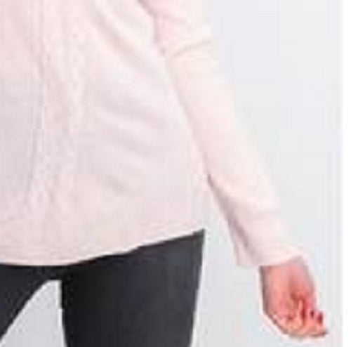 Karen Scott Women's Cable-Knit Crewneck Sweater Pink Size Petite Medium