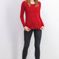 Karen Scott Women's Button Shoulder Sweater Red Size Medium