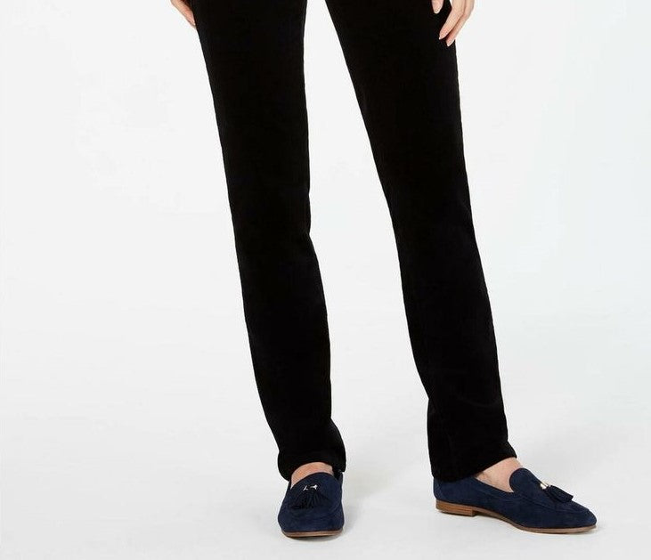 Charter Club Women's Lexington Corduroy Tummy-Control Pants Black Size 16