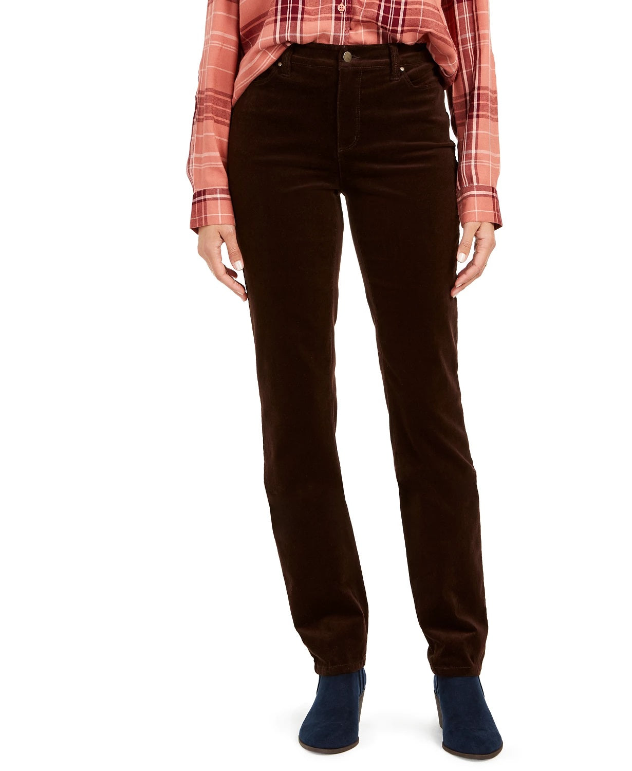 Charter Club Women's Lexington Straight-Leg Corduroy Pants Bright Red Size 6 Petite