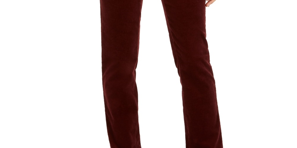 Charter Club Women's Lexington Straight-Leg Corduroy Pants Bright Red Size 2 Petite