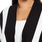 Alfani Women's Striped Open Front Cardigan Black Size Petite X-Large