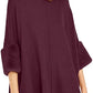 Alfani Women's Faux-Fur-Cuff Poncho Dark Red Size Large