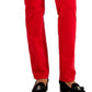 Charter Club Women's Lexington Velveteen Tummy-Control Straight Leg Jeans Red Size 4
