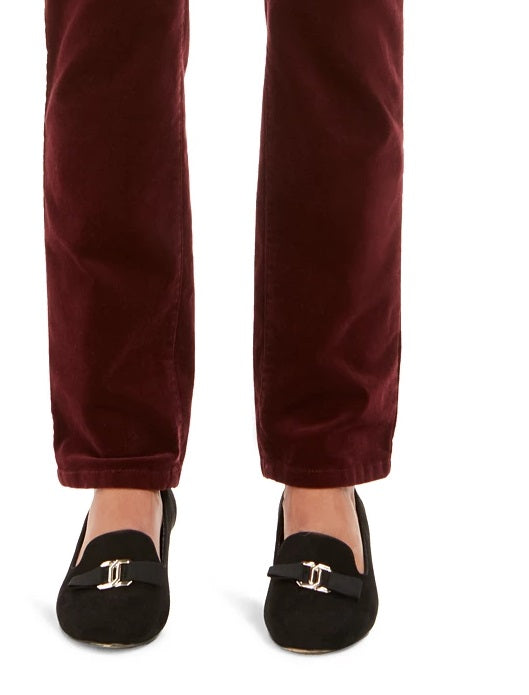 Charter Club Women's Lexington Velveteen Straight-Leg Jeans Bright Red Size 10 Petite