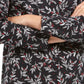 Karen Scott Women's Printed Turtleneck Top Black Size Large