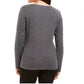 Karen Scott Women's Cotton Glitter Print Top Charcoal Size Medium