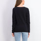 Karen Scott Women's Sparkle Holiday Graphic Shirt Black Size Large