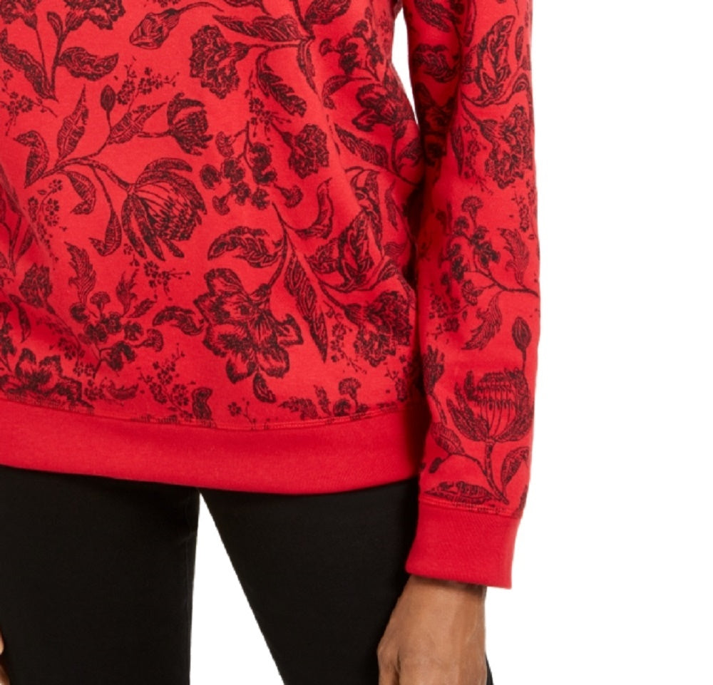Karen Scott Women's Sport Twilight Printed Sweatshirt Red Size X-Small
