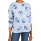 Karen Scott Women's Floral-Print Sweatshirt Blue Size Small