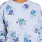 Karen Scott Women's Floral-Print Sweatshirt Blue Size Small
