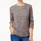 Karen Scott Women's Sport Space-Dye Microfleece Top Blue Size Extra Large