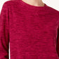 Karen Scott Women's Marled Sweatshirt  Purple Size Petite Medium