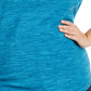 Karen Scott Women's Plus Marled Microfleece Top Blue Size 0X