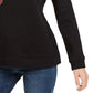 Karen Scott Women's Black Printed Long Sleeve Crew Neck T-Shirt Top Black Size Medium