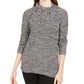 Style & Co Women's Sweater Pointelle Knit Pullover Black Size Medium