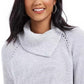 Style & Co Women's Pointelle-Knit Sweater Gray Size Small