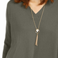 Style & Co Women's V-Neck Tunic Sweater Green Size X- Small