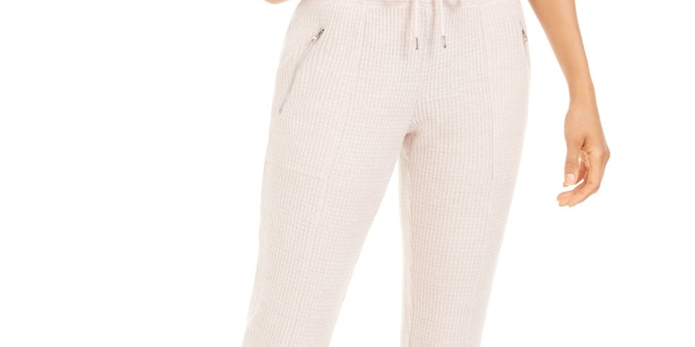 Ideology Women's Waffle-Knit Joggers Pink Size Large