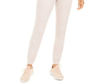 Ideology Women's Waffle-Knit Joggers Pink Size Large