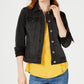 Style & Co Women's Denim Jacket Black Size Petite Medium