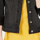 Style & Co Women's Denim Jacket Black Size Petite Medium