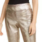 Alfani Women's Tummy-Control Metallic Python-Print Trousers Brown Size 6