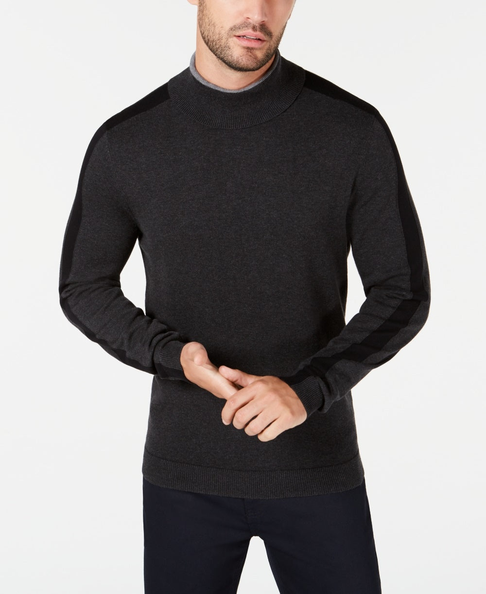 Alfani Men's Color blocked Turtleneck Black Size XX-Large
