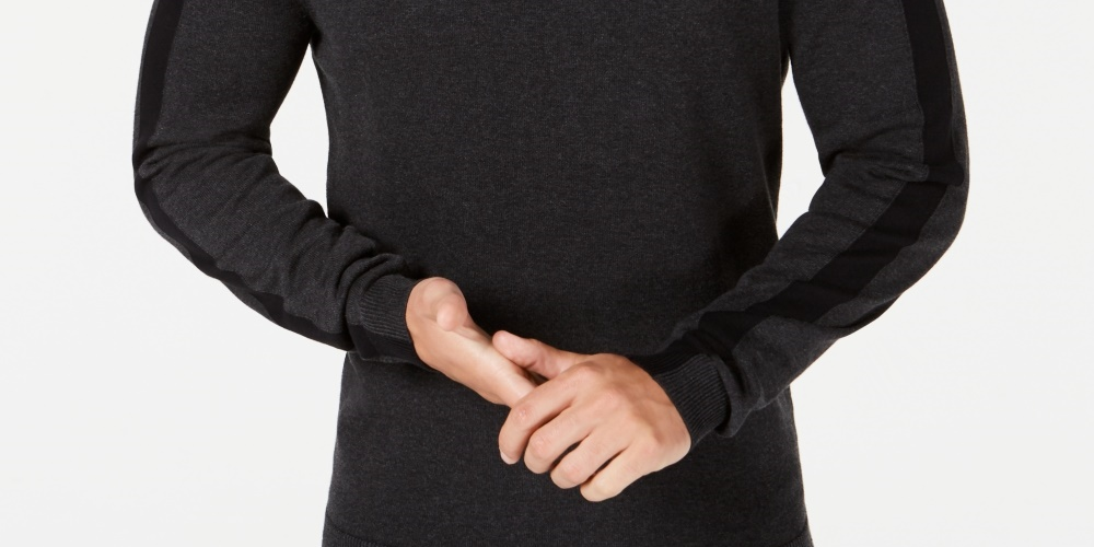 Alfani Men's Color blocked Turtleneck Black Size XX-Large