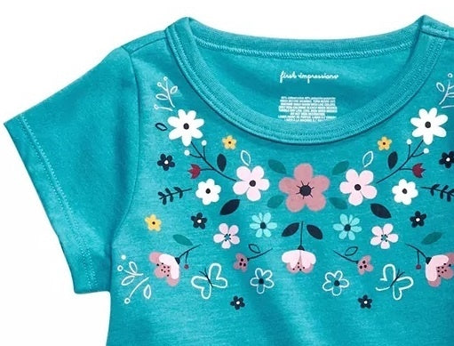 First Impressions Baby Girl's Cotton Floral-Print Tunic Blue Size 24 Months