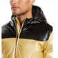 Alfani Men's Colorblocked Hooded Puffer Coat Yellow Size X-Large