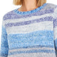 Style & Co Women's Chenille Space-Dyed Sweater Navy Size XX-Large