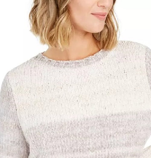 Style & Co Women's Chenille Space-Dyed Sweater White Size XX-Large