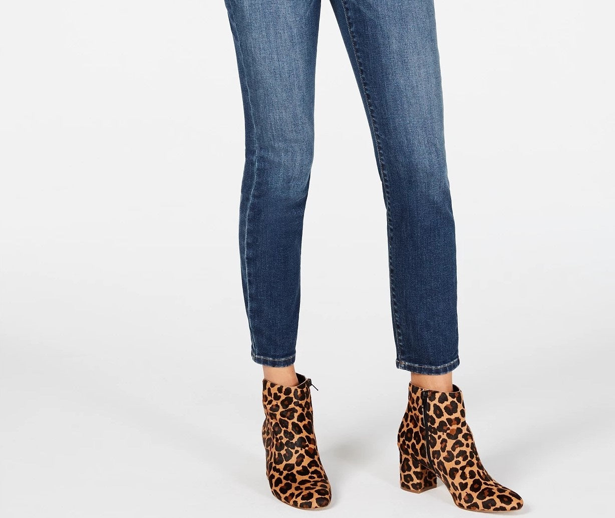 INC International Concepts Women's Petite Tummy-Control Skinny Jeans Blue Size 10 P