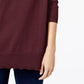 Maison Jules Women's Crewneck 3/4-Sleeve Sweater Wine Size Medium