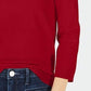 Maison Jules Women's Crewneck 3/4-Sleeve Sweater Wine Size XX-Large