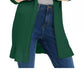 Maison Jules Women's Ribbed Open Cardigan Sweater Green Size Small
