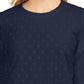 Karen Scott Women's Sport Textured-Dot 3/4-Sleeve Top Blue Size Medium